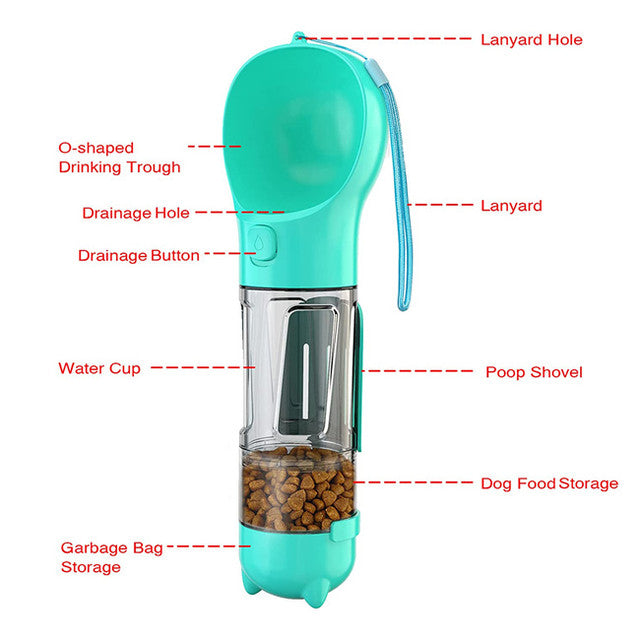 Pet Travel Feeder & Water Bottle