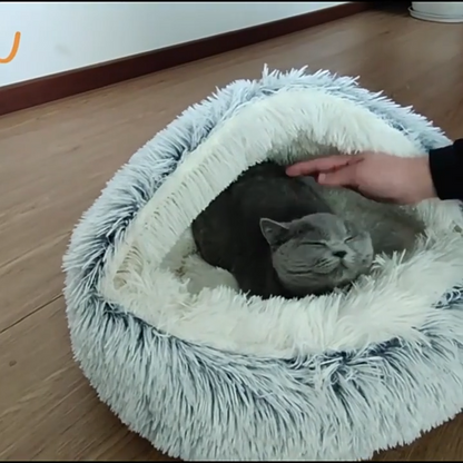 Luxurious Plush Covered Pet Bed