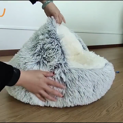 Luxurious Plush Covered Pet Bed