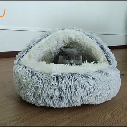 Luxurious Plush Covered Pet Bed